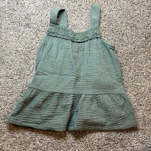 Oshkosh - Toddler Girl Green Sleeveless Textured Tank Top